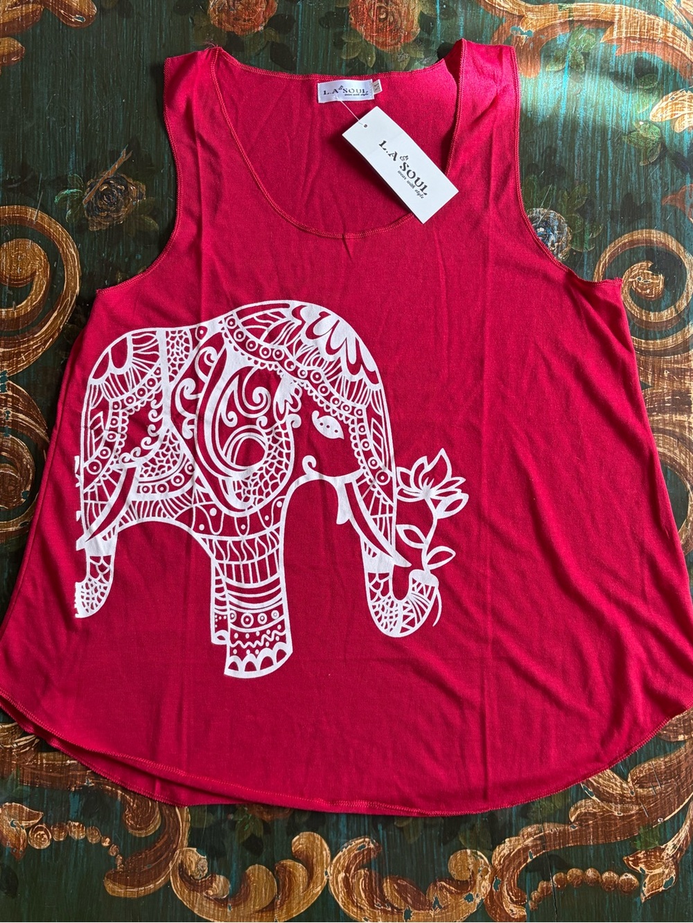 Red Elephant Sleeveless Tank